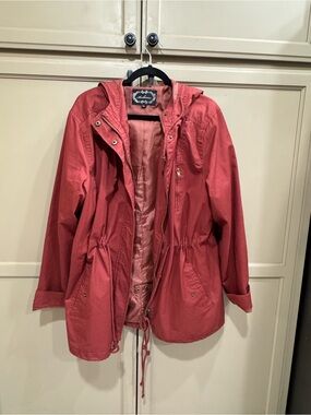 Women’s Hooded Anorak Jacket - Hooded Utility Jacket Cinch Waist
